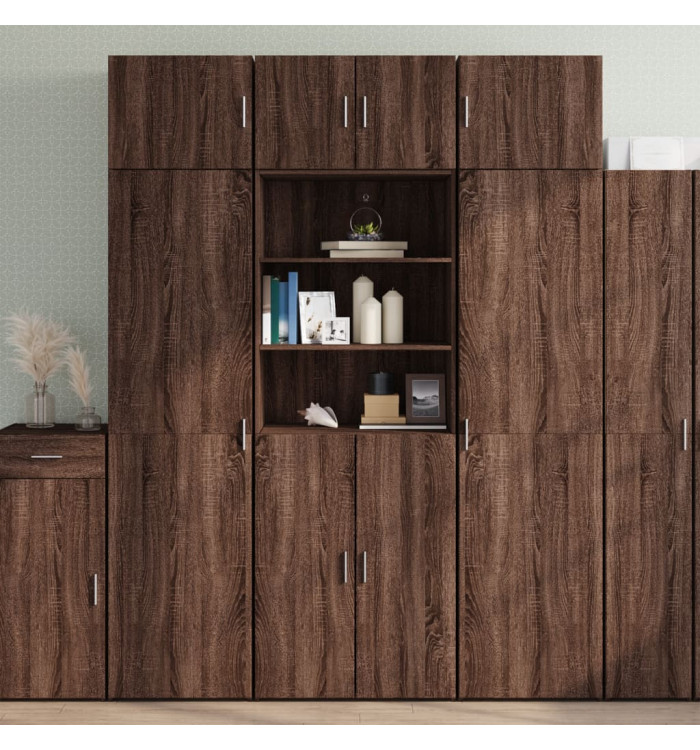 Armoire de rangement chêne brun 70x42,5x225cm bois d'ingénierie | Mobilier & Déco