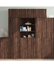 Armoire de rangement chêne brun 70x42,5x225cm bois d'ingénierie | Mobilier & Déco