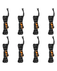 Cordes de haubanage avec clés réfléchissantes 8 pcs 4 m 4 mm | Mobilier & Déco