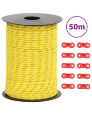 Corde de haubanage de tente avec bandes réfléchissantes et clés | Mobilier & Déco