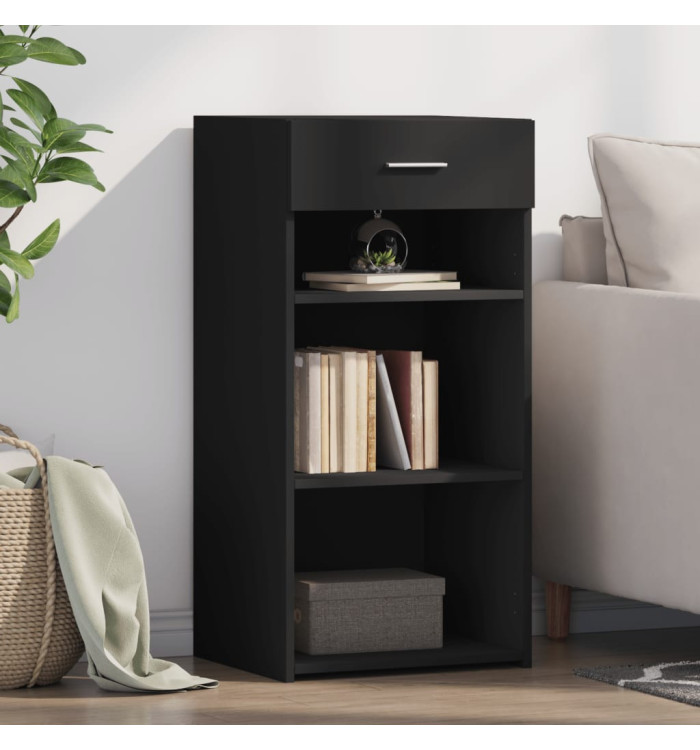 Buffet noir 45x42,5x93 cm bois d'ingénierie | Mobilier & Déco