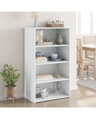 Buffet haut blanc 70x41x124 cm bois d'ingénierie | Mobilier & Déco
