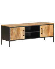 Meuble TV 110x35x40 cm bois massif de manguier brut | Mobilier & Déco