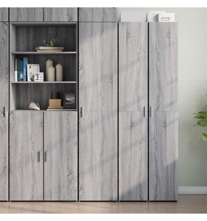 Buffet haut sonoma gris 40x42,5x185 cm bois d'ingénierie | Mobilier & Déco