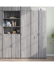 Buffet haut sonoma gris 40x42,5x185 cm bois d'ingénierie | Mobilier & Déco