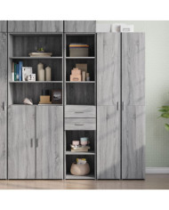 Buffet haut sonoma gris 40x42,5x185 cm bois d'ingénierie | Mobilier & Déco