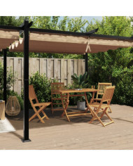 Tonnelle de jardin avec toit rétractable taupe 3x6 m aluminium | Mobilier & Déco