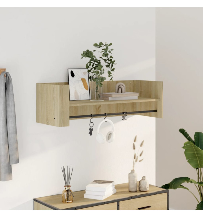 Étagère murale chêne sonoma 100x35x30,5 cm bois d'ingénierie | Mobilier & Déco