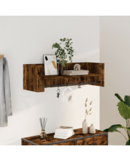 Étagère murale chêne fumé 100x35x30,5 cm bois d'ingénierie | Mobilier & Déco