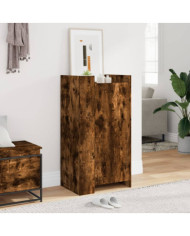 Armoire à chaussures chêne fumé 52x37,5x100cm bois d'ingénierie | Mobilier & Déco