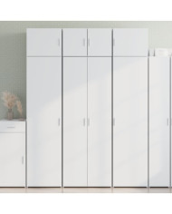 Buffet haut blanc 70x42,5x185 cm bois d'ingénierie | Mobilier & Déco