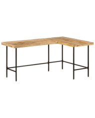 Bureau 165x110x77 cm bois massif de manguier et fer | Mobilier & Déco
