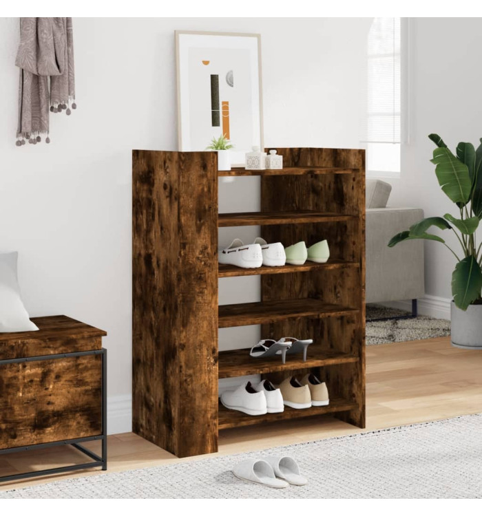 Armoire à chaussures chêne fumé 74,5x37,5x100 cm | Mobilier & Déco