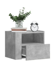Tables de chevet murales 2 pcs gris béton 45x30x35 cm | Mobilier & Déco