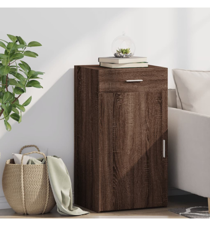 Buffet chêne marron 50x42,5x93 cm bois d'ingénierie | Mobilier & Déco