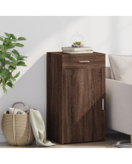 Buffet chêne marron 50x42,5x93 cm bois d'ingénierie | Mobilier & Déco