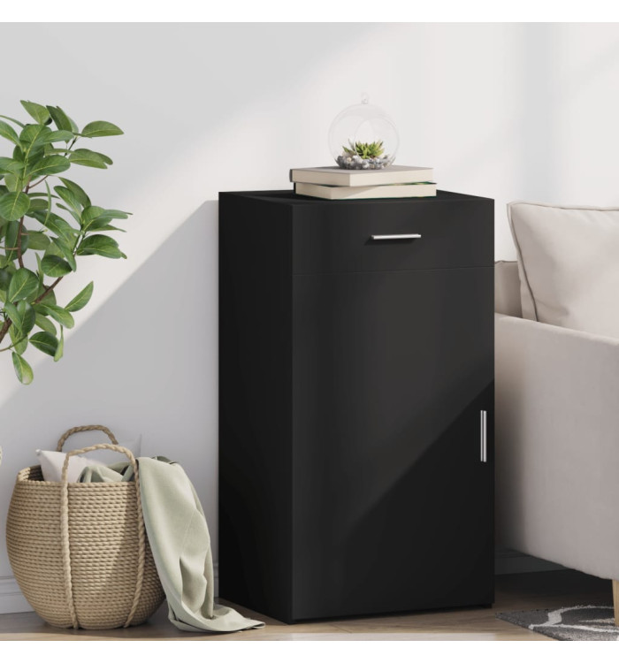 Buffet noir 50x42,5x93 cm bois d'ingénierie | Mobilier & Déco