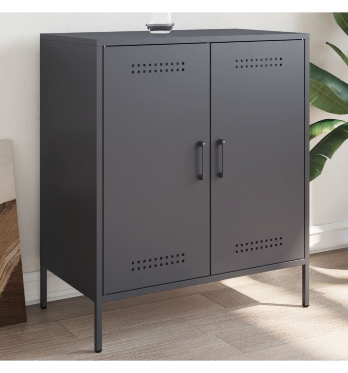 Buffet anthracite 68x39x79 cm acier | Mobilier & Déco