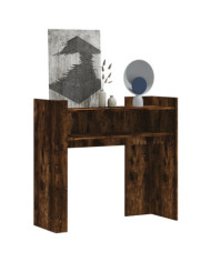 Table console chêne fumé 100x35x90 cm bois d'ingénierie | Mobilier & Déco