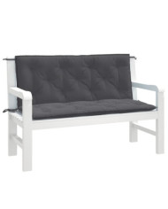 Coussins de banc de jardin lot de 2 anthracite mélangé tissu | Mobilier & Déco