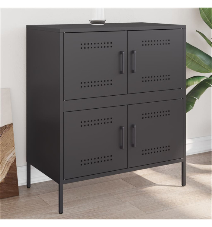 Buffet noir 68x39x79 cm acier | Mobilier & Déco