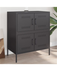 Buffet noir 68x39x79 cm acier | Mobilier & Déco
