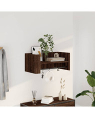 Étagère murale chêne marron 70,5x35x30,5 cm bois d'ingénierie | Mobilier & Déco