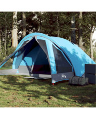 Tente de camping de cabine 4 personnes bleu imperméable | Mobilier & Déco