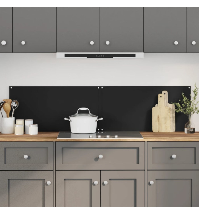 Dosserets de cuisine 2 pcs noir 80x40 cm verre trempé | Mobilier & Déco