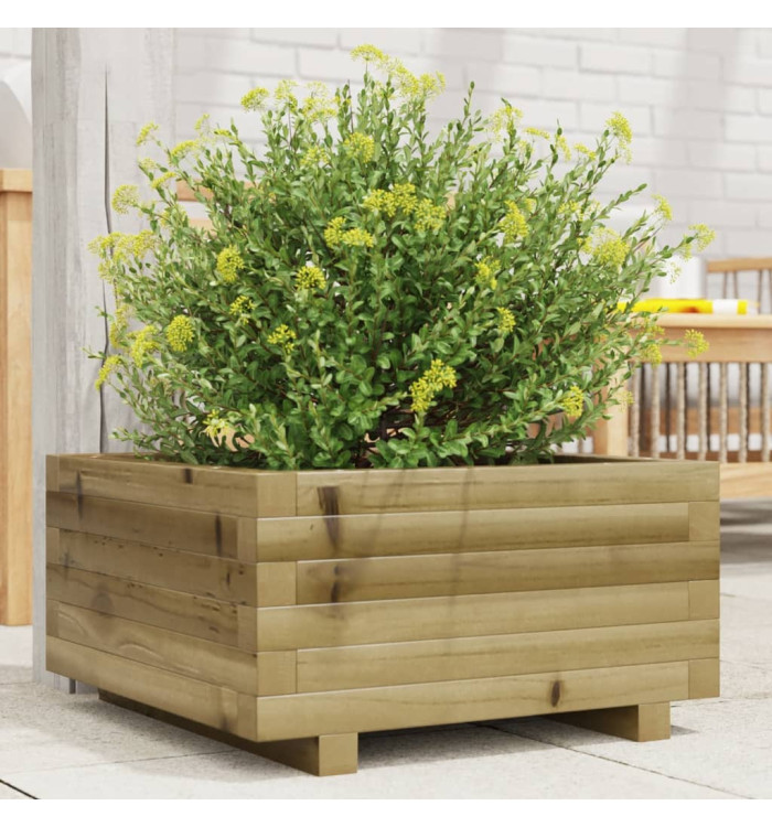 Jardinière 50x50x26,5 cm bois de pin imprégné | Mobilier & Déco