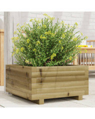 Jardinière 50x50x26,5 cm bois de pin imprégné | Mobilier & Déco