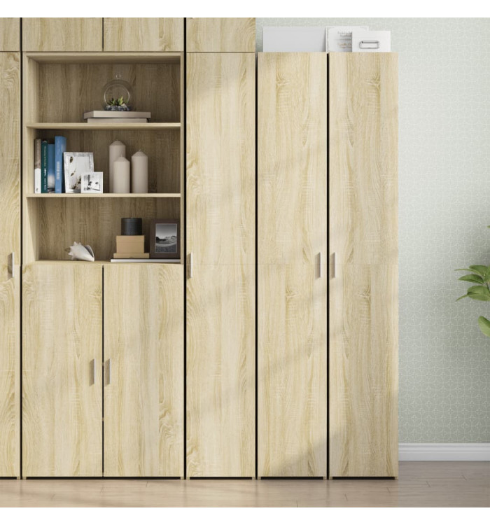 Buffet haut chêne sonoma 30x42,5x185 cm bois d'ingénierie | Mobilier & Déco