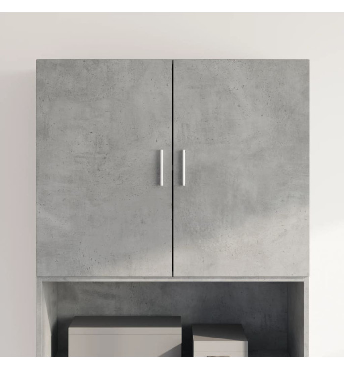 Armoire murale gris béton 80x42,5x64 cm bois d'ingénierie | Mobilier & Déco