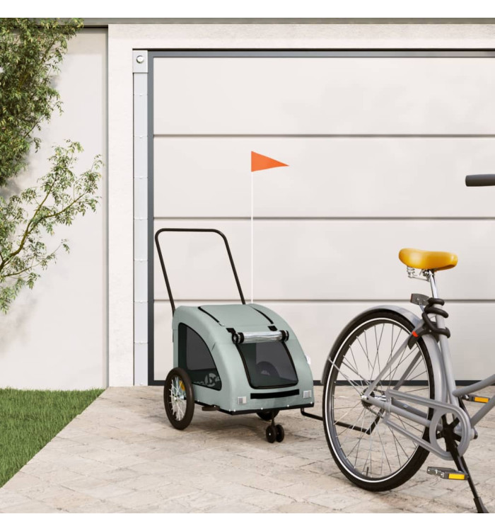 Remorque de vélo pour animaux de compagnie gris | Mobilier & Déco