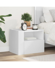 Table de chevet murale blanc 45x30x35 cm | Mobilier & Déco