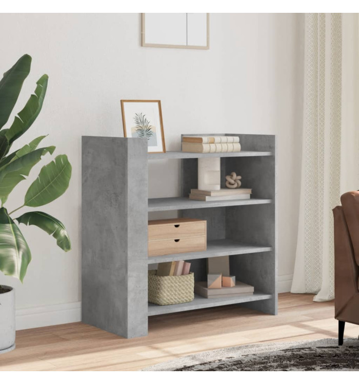 Buffet gris béton 73,5x35x75 cm bois d'ingénierie | Mobilier & Déco