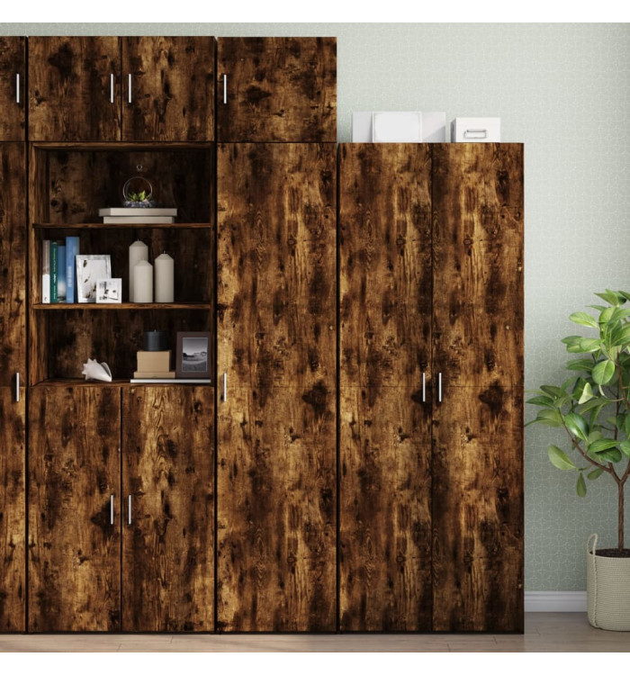 Armoire de rangement mince chêne fumé 45x42,5x225 cm | Mobilier & Déco