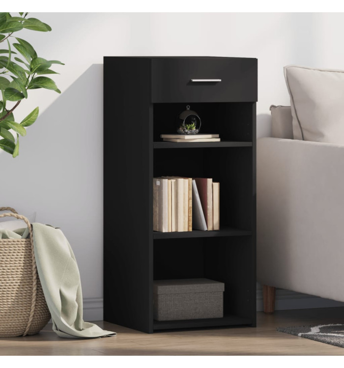 Buffet noir 40x42,5x93 cm bois d'ingénierie | Mobilier & Déco