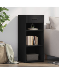 Buffet noir 40x42,5x93 cm bois d'ingénierie | Mobilier & Déco
