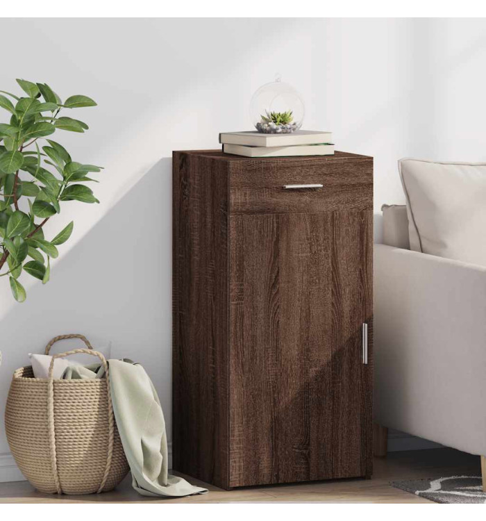 Buffet chêne marron 45x42,5x93 cm bois d'ingénierie | Mobilier & Déco