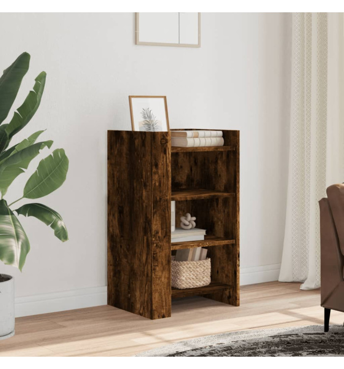 Buffet chêne fumé 45x35x75 cm bois d'ingénierie | Mobilier & Déco