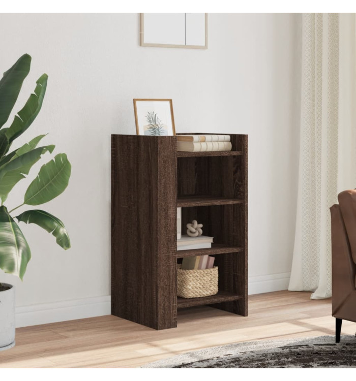 Buffet chêne marron 45x35x75 cm bois d'ingénierie | Mobilier & Déco