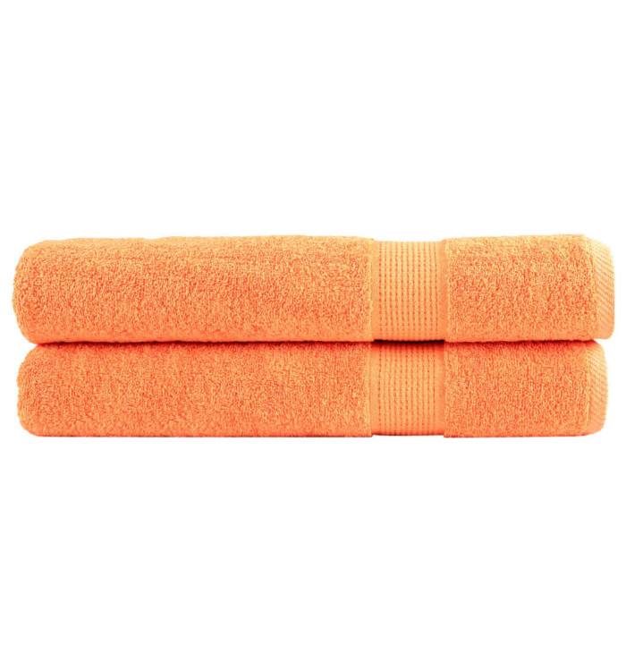Serviettes de sauna de qualité supérieure SOLUND 2 pcs orange | Mobilier & Déco