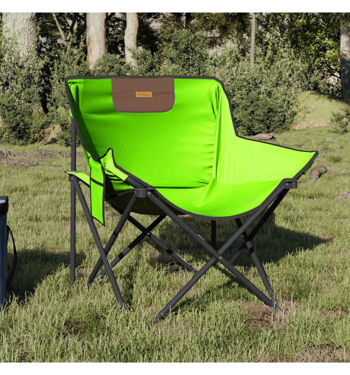 Chaise de camping avec poche pliable lot de 2 vert | Mobilier & Déco