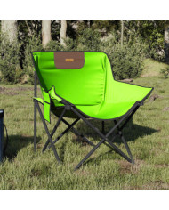 Chaise de camping avec poche pliable lot de 2 vert | Mobilier & Déco