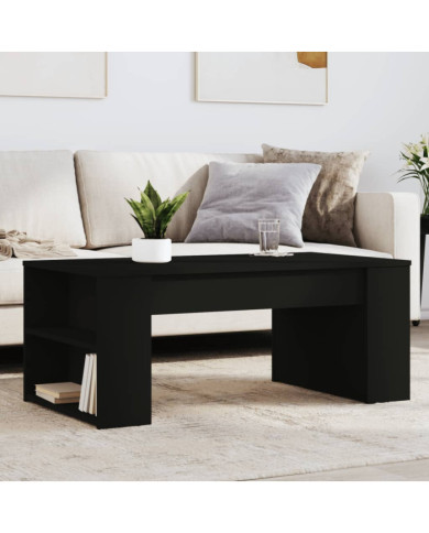 Table basse noir 102x55x42 cm bois d'ingénierie | Mobilier & Déco