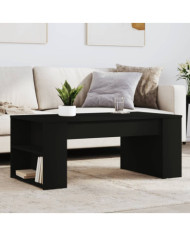 Table basse noir 102x55x42 cm bois d'ingénierie | Mobilier & Déco