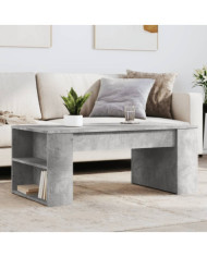 Table basse gris béton 102x55x42 cm bois d'ingénierie | Mobilier & Déco