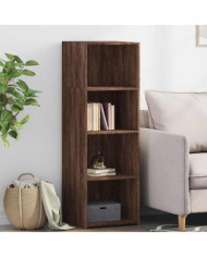 Buffet haut chêne marron 40x41x124 cm bois d'ingénierie | Mobilier & Déco