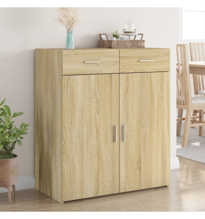 Buffet chêne sonoma 80x42,5x93 cm bois d'ingénierie | Mobilier & Déco